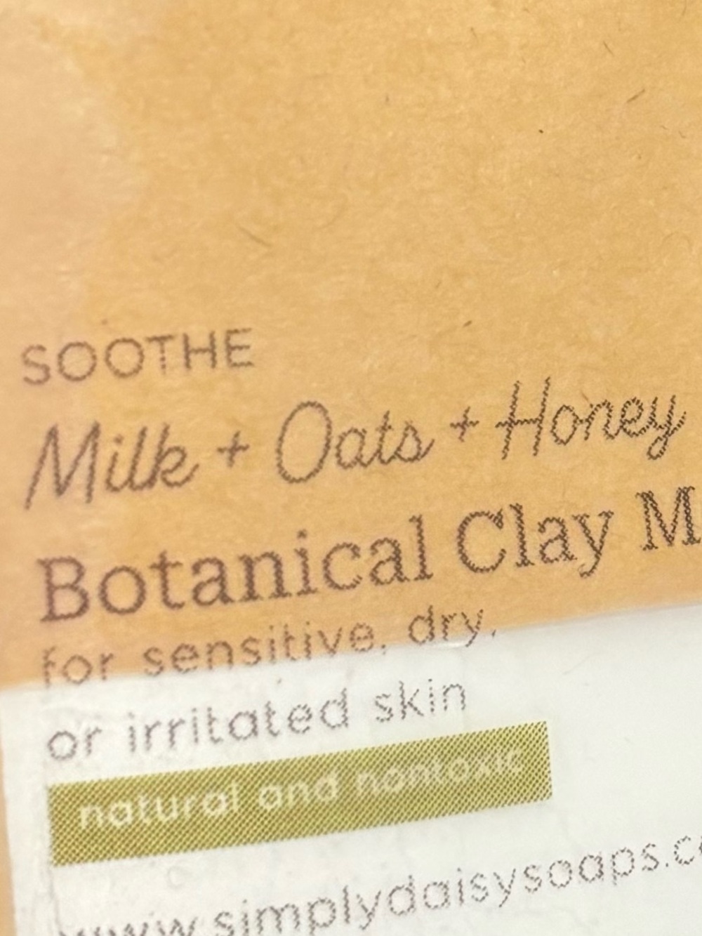 Simply🌼Bath & Body Soothe Milk + Oats + Honey Botanical Mask – 3ozs Final Sale